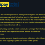 iPayTotal closed down and vanished