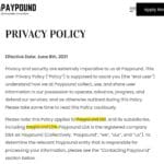 Paypound Privacy Policy on PayCom42